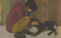 Boy With Dog