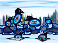 Ducks on Rocks