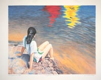 Set of Six Prints Coloured Lithographs (Lake Life Suite)