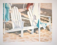 Set of Six Prints Coloured Lithographs (Lake Life Suite)