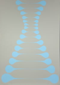 Stretch Blue on Grey