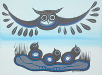 Untitled (Owl with Three Owlets)
