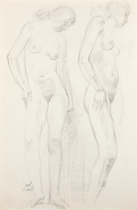 Untitled (life drawing, two poses)