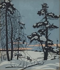 Winter Trees in Evening