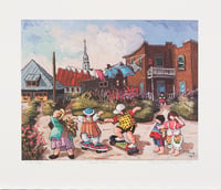 4 Paquin Prints "Son premier amour", "la belle mariee", "rouli-roulant", Les petits chanteurs"