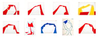 Set of 9 works on paper