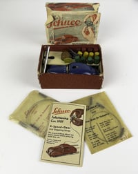 Telesteering Circa 1938-1950s Schuco Telesteering Car 3000 Tinplate Mechanical Toy Set w/ Original Box & Accessories