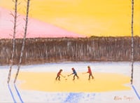 Hockey at Sunset