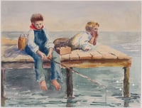 Untitled (Boys on a Dock, Lake Winnipeg)