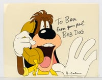 1985 National Film Board (NFB) Brad Caslor "Get a Job" Original Production Cel | "Bob Dog" on Telephone | In-Person (IP) Inscribed & Signed