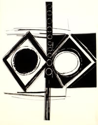 Untitled (Black and White, Circle and Diamond)