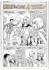 Millie the Model #154 - Original Artwork for Complete 6 Page Story "A Passion for Fashion"