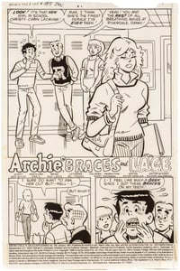 Archie's Pals 'n' Gals #185 - Original Artwork For Complete 6 Page Story "Braces and Lace"