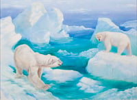 Polar Bears Among the Ice Floes