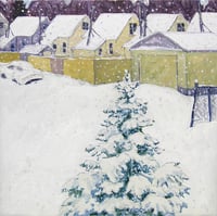 Winter Houses With Tree