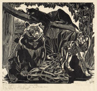 Baloo, Bagheera, Kaa and the Lone Wolf