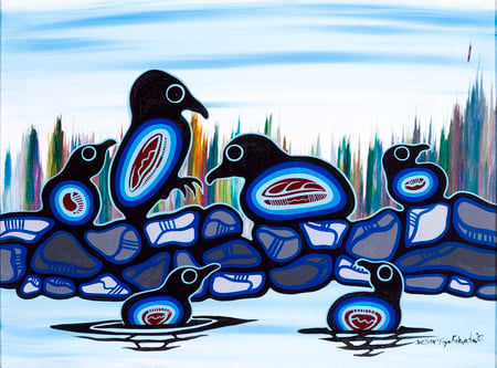 Ducks on Rocks