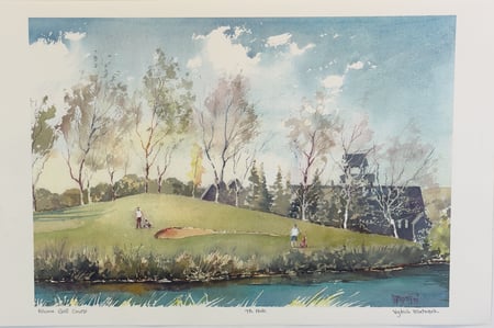 Set of 12 Golfing prints