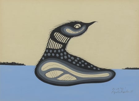 Untitled (Swimming Loon)