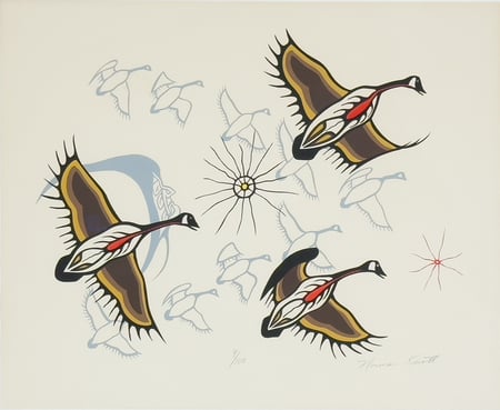 Untitled (Geese in Flight)