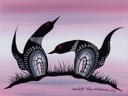 Untitled (Dancing Loons)