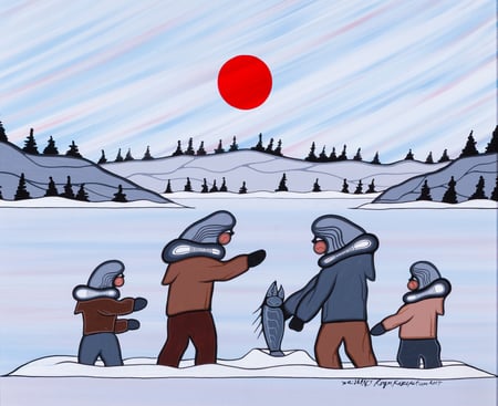 Untitled (Family Ice Fishing)