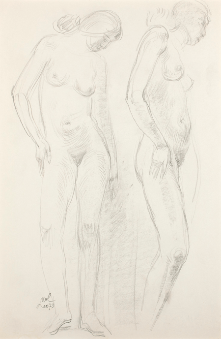 Untitled (life drawing, two poses)