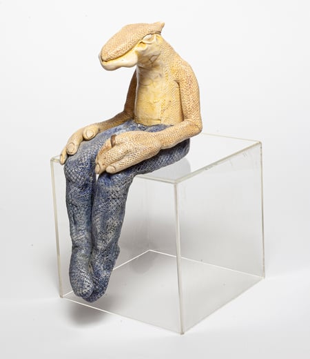 Untitled (seated newt)