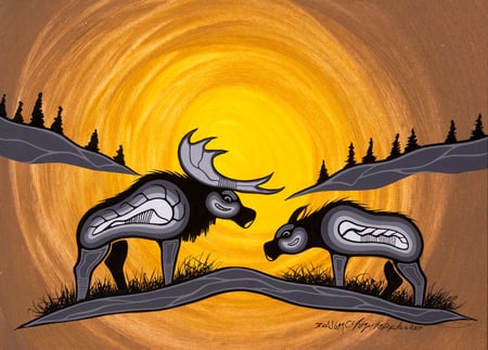 Untitled (Moose Pair)