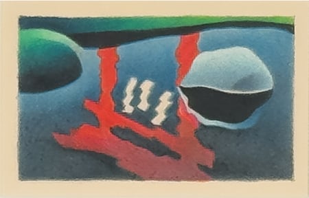 Untitled (sketch for larger canvas)