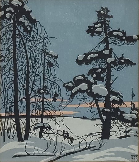 Winter Trees in Evening