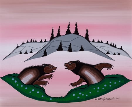 Untitled (Pair of Wolverines)