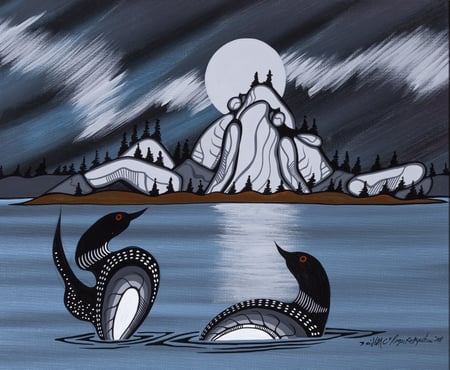 Untitled (Loon Pair)