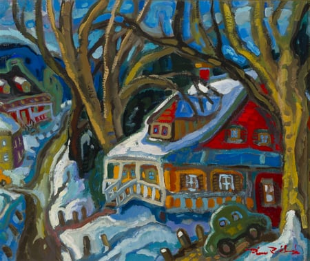 Red House in Winter
