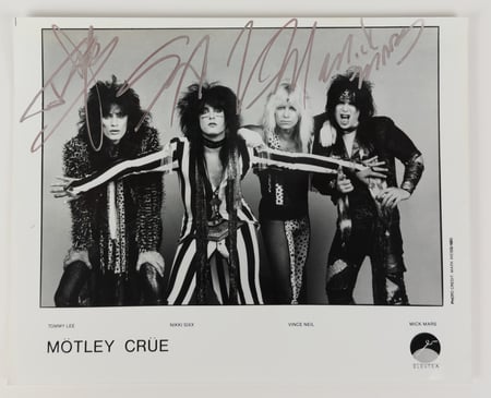 Mötley Crüe Autograph and Promotional Material