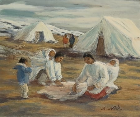 Scraping Seal Skins