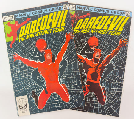 Daredevil #188 (2 copies) Printing Error