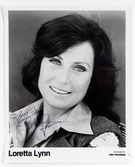 MCA Records/Fan Club Loretta Lynn Signed 8x10 Publicity Photo Duo Consistent with Period IP Examples