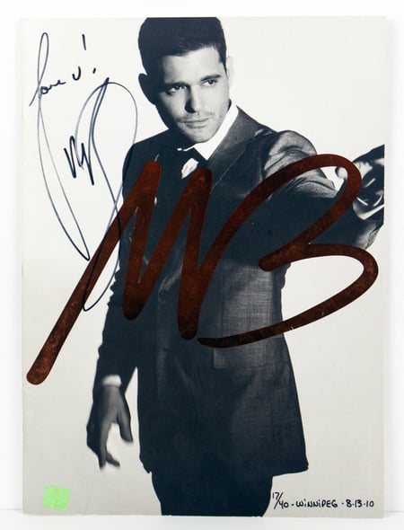 2010 Warner Bros. Michael Bublé "Crazy Love" Tour Program Signed 17/40 Winnipeg