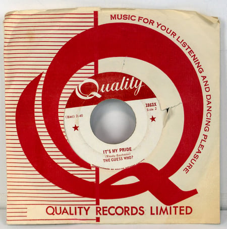 The Guess Who? – His Girl / It's My Pride (1966 Quality Records First Pressing)