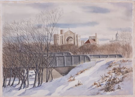 Untitled (View from the Red River toward St. Boniface)