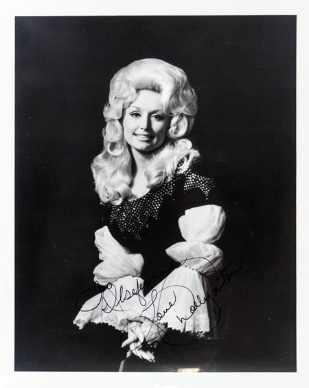 Dolly Parton Signed 8x10 Publicity Photo Consistent with Period IP Examples