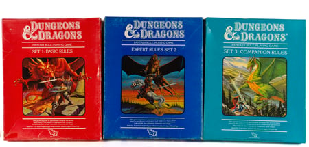 Dungeons & Dragons BECMI Multi-Box Lot (TSR UK / Lake Geneva Export, 1983)