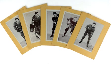 Set of 5 Montreal Canadiens - Crown Brand Hockey Photos