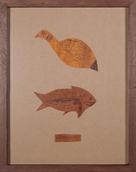 Birchbark Studies (Bird and Fish)