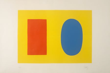 Orange and Blue Over Yellow