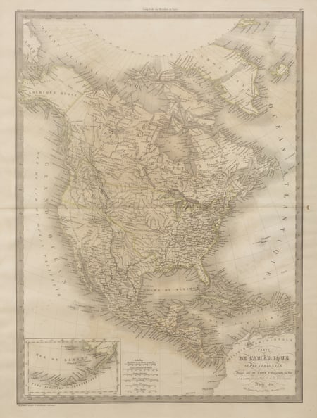 Carte de l’Amérique septentrionale (Map of North America)