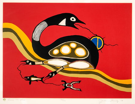 Loons on Red