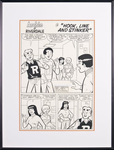 Archie at Riverdale High #76 - Original Artwork for Complete 5 Page Story "Hook, Line and Stinker"