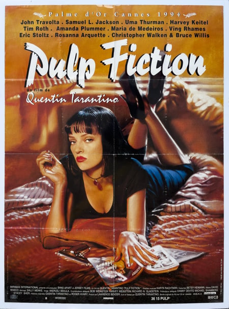 Pulp Fiction Original Movie Poster - Palme d'Or Cannes